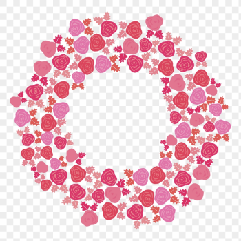 PNG pink floral wreath sticker | Free PNG - rawpixel