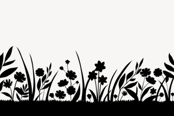 Nature silhouette background, spring border | Free Vector - rawpixel
