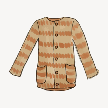 Brown cardigan clipart, fashion, watercolor | Free PSD - rawpixel