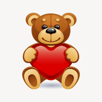 Valentine's teddy bear, celebration illustration. | Free Photo - rawpixel