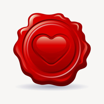 Valentine's heart seal stamp, celebration | Free Photo - rawpixel