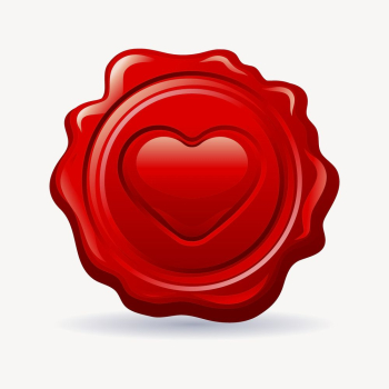 Heart seal stamp sticker, Valentine's | Free Vector - rawpixel