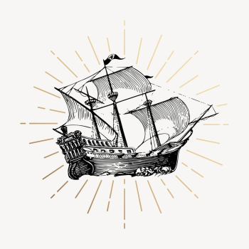 Sailing ship drawing, vintage vehicle | Free PSD Illustration - rawpixel