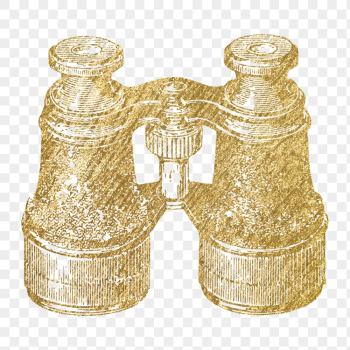 Gold binoculars png sticker, travel | Free PNG Illustration - rawpixel