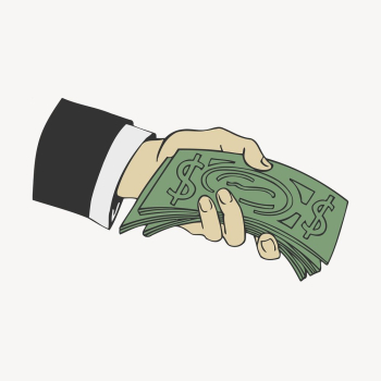 Hand holding money clipart, finance | Free Photo - rawpixel
