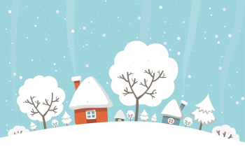 Cute winter cottage, Christmas illustration | Free PSD - rawpixel