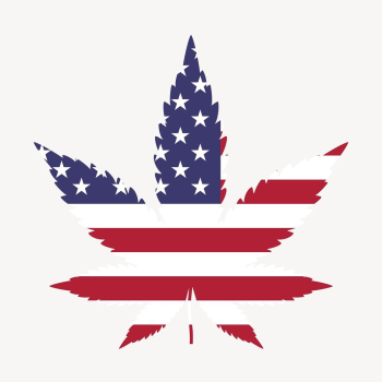 American cannabis clipart, flag illustration. | Free Photo - rawpixel