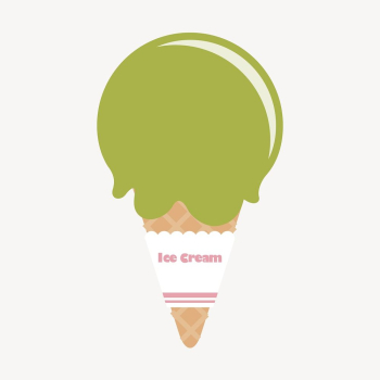 Green tea ice-cream cone collage | Free PSD - rawpixel