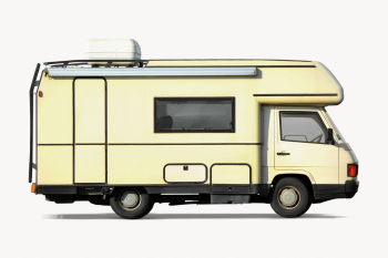 Beige campervan, vehicle isolated image | Free Photo - rawpixel