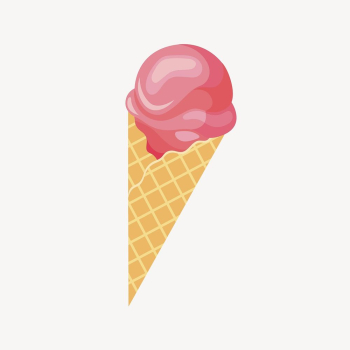 Strawberry ice-cream clipart, dessert illustration. | Free Photo - rawpixel