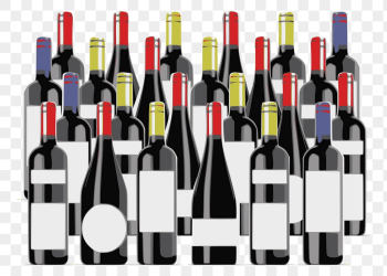Wine bottles png sticker, object | Free PNG - rawpixel