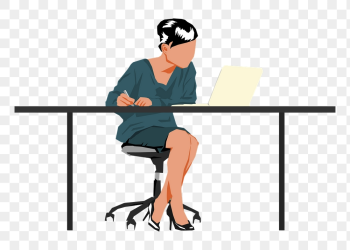 Businesswoman working png sticker, job | Free PNG - rawpixel