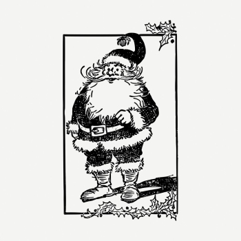 Santa Claus drawing, vintage Christmas | Free PSD - rawpixel