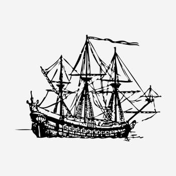 Sailing ship drawing, vehicle vintage | Free Photo - rawpixel