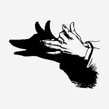 Wolf hand shadow puppet illustration. | Free Photo - rawpixel