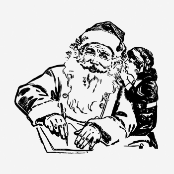 Santa Claus drawing, vintage Christmas | Free Photo - rawpixel