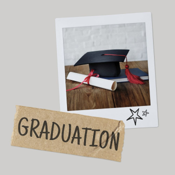 Graduation cap, scroll instant photo | Free PSD Mockup - rawpixel