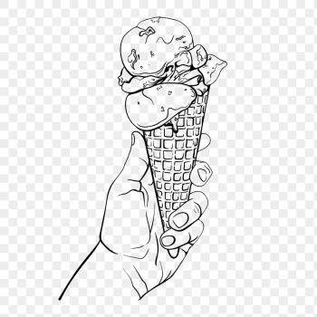 Png hand holding ice-cream cone | Free PNG - rawpixel
