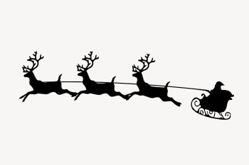 Santa sleigh drawing, Christmas illustration | Free Vector - rawpixel
