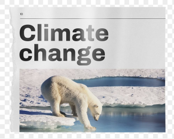 Climate change png newspaper sticker, | Free PNG - rawpixel