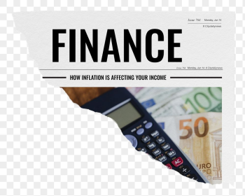 Finance newspaper png sticker, money | Free PNG - rawpixel