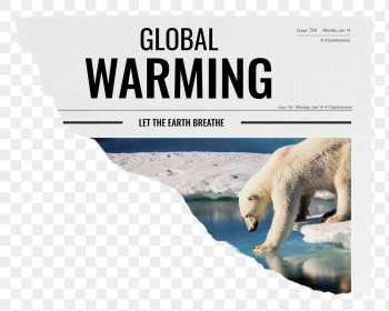Global warming png ripped newspaper | Free PNG - rawpixel