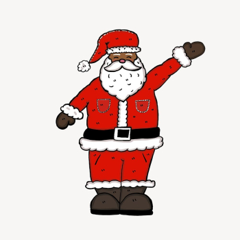 Santa Claus sticker, Christmas illustration | Free Vector - rawpixel