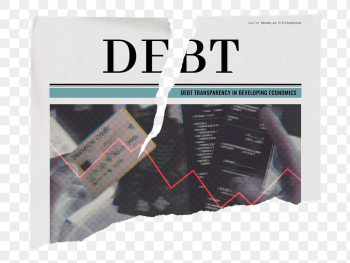 Debt newspaper png sticker, finance | Free PNG - rawpixel