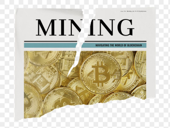 Mining newspaper png sticker, cryptocurrency | Free PNG - rawpixel