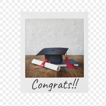 Education congrats! png instant photo, | Free PNG - rawpixel