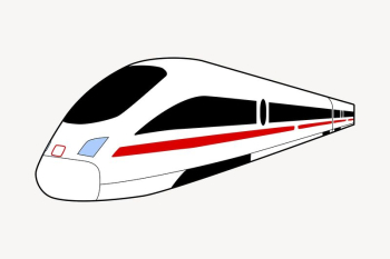 High-speed train clipart, vehicle illustration | Free Vector - rawpixel