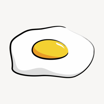 Fried egg clipart, food illustration. | Free Photo - rawpixel