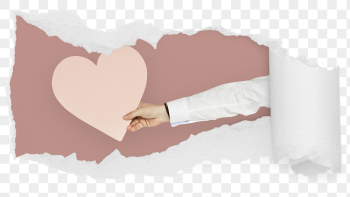Hand holding png heart ripped | Free PNG - rawpixel