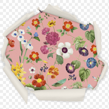 Floral pattern png badge sticker, | Free PNG - rawpixel
