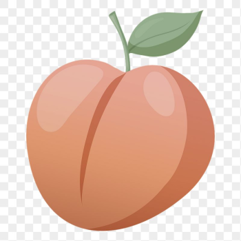 Peach png sticker, cute illustration, | Free PNG Illustration - rawpixel
