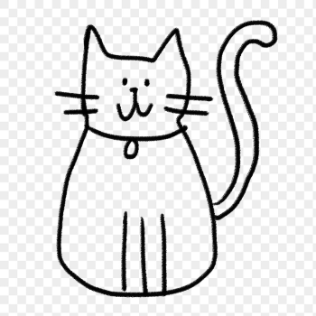 Cat doodle png sticker, cute | Free PNG - rawpixel