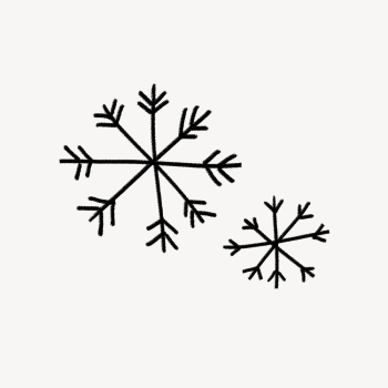 Snowflakes doodle clipart, winter design | Free PSD - rawpixel