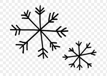 Snowflakes doodle png sticker, winter | Free PNG - rawpixel