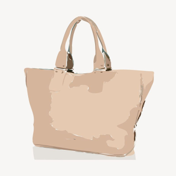 Beige women's handbag sticker, fashion | Free PSD - rawpixel