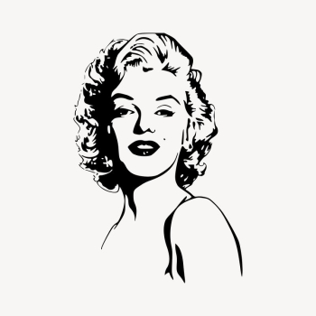 Marilyn Monroe drawing, famous actress | Free PSD - rawpixel