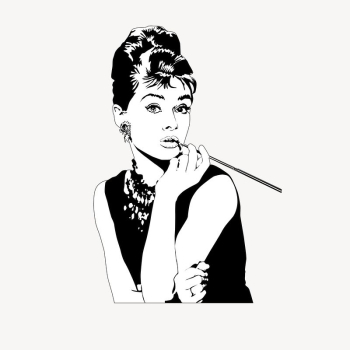 Audrey Hepburn drawing, famous actress | Free Photo - rawpixel