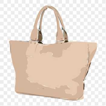 Beige women's png handbag sticker, | Free PNG - rawpixel