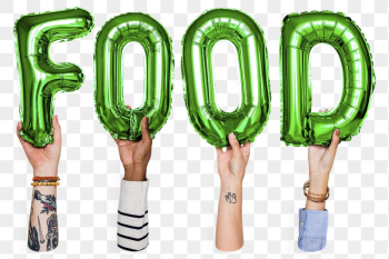 Food balloon png word sticker, | Free PNG - rawpixel