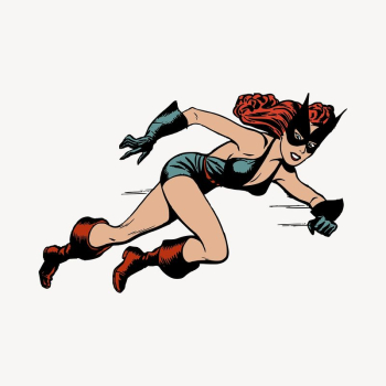 Woman superhero clipart, comic illustration. | Free Photo - rawpixel