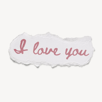 I love you ripped paper | Free PSD - rawpixel