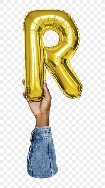 Letter R png gold balloon | Free PNG - rawpixel