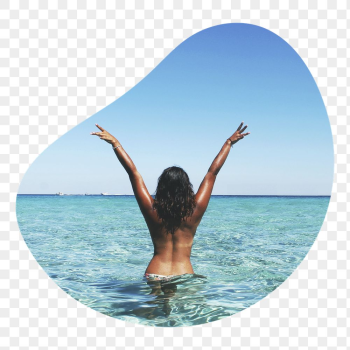 Png carefree woman at the beach | Free PNG - rawpixel