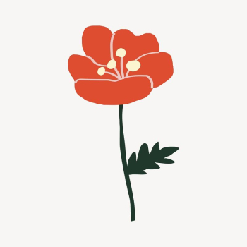 Blooming flower sticker, cute doodle | Free PSD Illustration - rawpixel