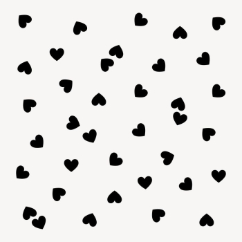 Black heart clipart, cute Valentine's | Free PSD - rawpixel