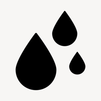 Black water drop clipart, flat | Free Vector - rawpixel